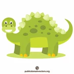 Grafika klipsowa z kreskówek z zielonym dinozaurem