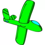 卡通绿滑翔机