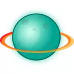 Planet dengan cincin vektor imaeg