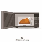 Ayam panggang dalam oven microwave