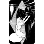 Grim reaper with a lady