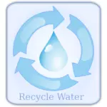 Återvinna vatten tecken vektorbild