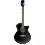 Black acoustic guitar