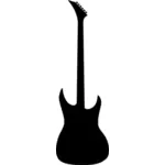 Silhouet vector illustraties van gitaar