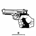 Handgun vector image