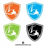 Spor salonu logo konsepti