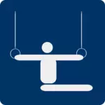 Vector afbeelding van gymnastiek pictogram