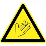 Knippen / gevaar waarschuwing teken vector afbeelding verbreken
