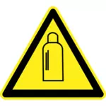 Бутылка под давлением опасности Предупреждение знак векторное изображение