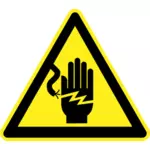 Imagem de vetor de sinal de advertência de perigo de fios de linha aberta