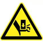 Опасность тяжелых объектов опасности Предупреждение знак векторное изображение
