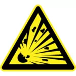 Взрывчатых веществ опасности Предупреждение знак векторное изображение