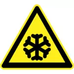 Vector de señal de advertencia de peligro de congelación de imagen