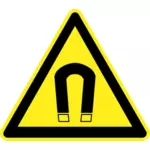 強磁場下の危険の警告サイン ベクトル画像