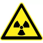 Semn de avertizare de pericol radiaţii vector imagine