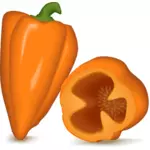 オレンジ色の唐辛子ベル