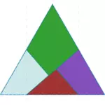Triángulo con piezas