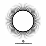 Witte cirkel halftoonpatroon
