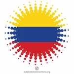 Bendera Kolombia bentuk halftone