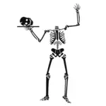 Menselijk skelet serveren hoofd vectorafbeeldingen