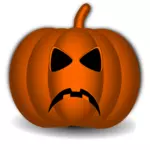 Ilustración de vector de calabaza de Halloween enojado