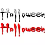 Strašidelné Halloween typografie vektorové ilustrace