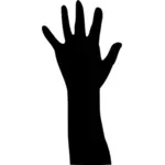 मानव हाथ ऊपर उठाया के वेक्टर क्लिप आर्ट