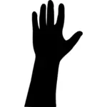 Vecteur, dessin du contour d'une main levée
