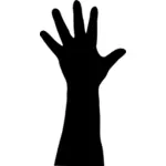 Image clipart vectoriel des adulte main levée vers le haut