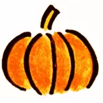 プレーン黒とオレンジ色のかぼちゃベクトル画像