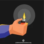 Hand with a lighter