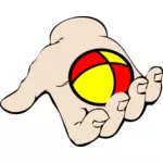 Mână cu jonglerie mingea