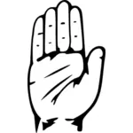 Ruční Kongres symbol Vektor Klipart