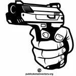Handgun wektor clipart
