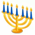 Vektor illustration av Hanukkah ljus