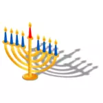 Vektor grafis lilin untuk Hanukkah