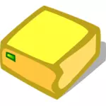 Vector de la imagen del icono del disco duro naranja