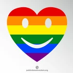 Hymyilevä sydän LGBT värit