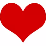 Imagen vectorial de corazón rojo