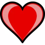 Vektorové ilustrace červené srdce