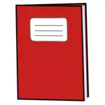 Röd skrivbok vektorritning