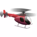 Röd helikopter vektorritning