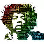 Portrait de Hendrix typé