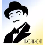 Gambar vektor potret Hercule Poirot