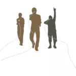 Hip-Hop trio vector image