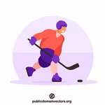 Image vectorielle d’un joueur de hockey