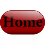 Shiny red home button vector graphics