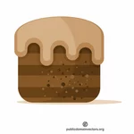 Chocoladetaart vector afbeelding