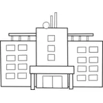 Krankenhaus Gebäude Linie Kunst-Vektor-Grafiken