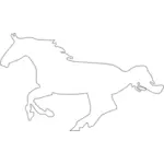 Vektorgrafikk kjøre hest otline
